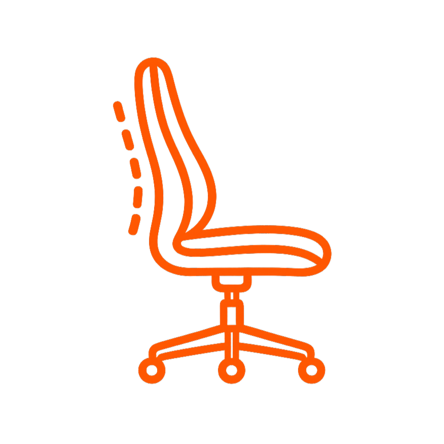 Základ tvoří ergonomická židle